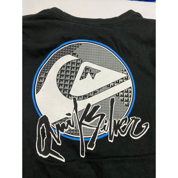 Quiksilver Long Sleeve T-Shirt Men’s Size L Vintage Center Logo Front + Back - Picture 6 of 7